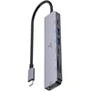 Sbox H-999 7in1 USB-C HUB, Sidabrinis