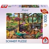 Schmidt Spiele Dėlionė Jeff Haynie Garden House 58632, 1000 vnt., 69.3 cm x 49.3 cm, kartonas, įvairiaspalvė, nuo 12 m.