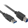 USB laidas Sharkoon USB-A - USB-B 2 m juoda (4044951015641)