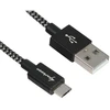 Sharkoon USB 2.0 Kabelis, USB-A Stecker > Micro-USB Stecker (juodas/grau, 2 Meter, gesleevt)