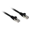 Sharkoon Patchkabel RJ45 Cat.6a SFTP (juodas, 25 cm, LSOH (Halogenfrei))