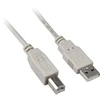 Sharkoon USB 2.0 Kabelis, USB-A Stecker > USB-B Stecker (grau, 0,5 Meter)