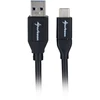 Sharkoon USB 3.2 Gen 2 Kabelis, USB-A Stecker > USB-C Stecker (juodas, 1 Meter)