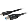 Sharkoon USB 3.2 Gen 2 Kabelis, USB-A Stecker > USB-C Stecker (juodas, 1 Meter)