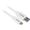 Sharkoon USB 3.1 Kabelis A-C - baltas - 0,5m