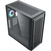 Silentware Kompiuterio korpusas AIR10, 2x USB 2.0, 1x USB 3.0, 2 ventiliatoriai, grūdintas stiklas, juoda, mATX, 240mm radiatorius