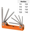 8 in 1 sulankstomas TORX atsuktuvų rinkinys metaliniame korpuse. T9-10-15-20-25-27-30-40 Truper®