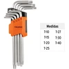 L-formos Torx atsuktuvai, ilgi, chromuoti 7vnt Truper®