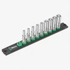 Wera Wera socket magnetic strip A Deep 1 socket set 1/4 (juodas/žalias, 9-piece)