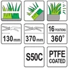 YATO NOŻYCE DO TRAWY 360^, 16-POZYCYJNE 8854