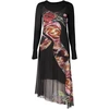 Suknelė DESIGUAL 26WWVK04FLOWERS_NE2000 (moterims), juoda