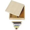 Dėlionė TimeTEX Dėžutė su spalvotų karoliukų eilutėmis ir karoliukų dešimtuko eilutėmis "Montessori Premium" (TT94431)