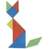 Dėlionė TimeTEX Plastikinis tangram rinkinys dėžutėje, 28 vnt. (TT93870)
