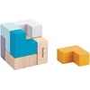 PlanToys kelioninės medinės kaladėlės - mini Kubas / Dėlionė (PT4134)