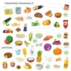 TimeTEX Mitybos piramidė su vegetariškais ir tradiciniais maisto produktais, magnetinis rinkinys, 129 dalių (TT81635)