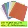 TimeTEX Spalvotų dokumentų A4 susidėjimo aplankų rinkinys, 7 vnt. (TT10677)