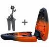 Orange Oranžinis Vienvietė modulinė žvejybinė baidarė AMBER KORA 10.8, Flap pedal, 330 x 88 x 31 cm, Juodas Oranžinis, HDPE (Nemokamas pristatymas) (Nemokamas pristatymas)