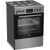 Viryklė BEKO Cooker FBMA62330TXDSN, Plotis 60 cm, A, Gas/Electric, LED screen