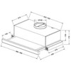 Gartraukis ELEYUS HOOD CCN L 14 150 60 WH Įmontuojamas Baltas 60 cm 340 m3/h