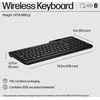 Hewlett Packard (HP) HP 475 Wireless Silent Klaviatūra - dviejų režimų, atsparus išsiliejimui, dezinfekuojamas, programuojamas - Juodas - US ENG