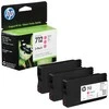 Hewlett Packard (HP) HP 712 rausvos spalvos 3 rašalo kasečių pakuotė, 29 ml, skirtos „DesignJet Studio“, T210, T230, T250, T630, T650