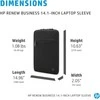 Hewlett Packard (HP) HP Business 14.1 Nešiojamas kompiuteris Sleeve, RFID & Bluetooth tracker Pocket, Sanitizable - Juodas (Atnaujinta)