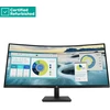 Hewlett Packard (HP) RENEW Sidabrinis HP P34hc G4 Curved Charging Monitorius - 34" 3440x1440 WQHD 250-nit 100Hz AG, Curved, VA, USB-C(65W)/HDMI/DisplayPort, 4x USB-A, speakers, height adjustable/tilt, 1 metai