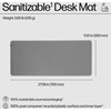 HP 205 Desk Mat/Pelė kilimėlis - Anti-Slip, Sanitizable, Spill-resistant - Pilkas, 70x30cm