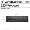 HP 320K Klaviatūra su USB jungtimi su laidu - Juodas - EST