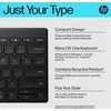 Hewlett Packard (HP) HP 350 kompaktiška belaidė „Bluetooth“ klaviatūra – keliems įrenginiams – juoda – JAV anglų k.