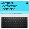 Hewlett Packard (HP) HP 350 kompaktiška belaidė „Bluetooth“ klaviatūra – keliems įrenginiams – juoda – JAV anglų k.