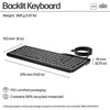 HP 405 su pašvietimu USB-C su laidu 24/7 Klaviatūra, Spill Resistant, Sanitizable, Programmable, Adjustable Tilt and LED brightness - Juodas - US ENG