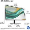 HP 527pf 5 serijos „Pro FHD“ monitorius – 27 colių, 1920 x 1080 FHD, 350 nitų, 120 Hz, AG, IPS, HDMI/DisplayPort, 4 USB-A jungtys, reguliuojamo aukščio / pakreipimo / pasukimo / sukimosi kampas, 3 metai (pakeičia E27 G5) (Pažeista pakuotė)