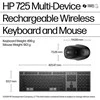 Hewlett Packard (HP) HP 725 Multi-Device Rechargeable Belaidė klaviatūra ir pelė Combo EURO