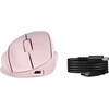 Hewlett Packard (HP) HP 725M Super Capacitor Ergonomic Tilt Wireless Bluetooth Pelė - Programmable, Multi-Surface, Multi-Device, Dual-Mode, Ultra-Fast Rechargeable, Semi-vertical tilt, Comfort Silicone - Juodas