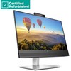 Hewlett Packard (HP) RENEW Sidabrinis HP E24m G4 FHD Conferencing Monitorius - 23.8" 1920x1080 FHD 300-nit 75Hz AG, IPS, USB-C(65W)/HDMI/DisplayPort Daisy-Chain, 4x USB-A, speakers, 5MP webcam, RJ-45 LAN, height adjustable/tilt/swivel/pivot, 1 metai (Atnaujinta)