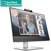 Hewlett Packard (HP) RENEW Sidabrinis HP E24mv G4 FHD Conferencing Monitorius - 23.8" 1920x1080 FHD 250-nit 60Hz AG, IPS, HDMI/VGA/DisplayPort, 4x USB-A, speakers, 5MP webcam, height adjustable/tilt/swivel/pivot, 1 metai (Atnaujinta)