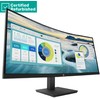 Hewlett Packard (HP) RENEW Sidabrinis HP P34hc G4 Curved Charging Monitorius - 34" 3440x1440 WQHD 250-nit 100Hz AG, Curved, VA, USB-C(65W)/HDMI/DisplayPort, 4x USB-A, speakers, height adjustable/tilt, 1 metai (Atnaujinta)