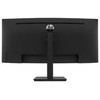 Hewlett Packard (HP) RENEW Sidabrinis HP P34hc G4 Curved Charging Monitorius - 34" 3440x1440 WQHD 250-nit 100Hz AG, Curved, VA, USB-C(65W)/HDMI/DisplayPort, 4x USB-A, speakers, height adjustable/tilt, 1 metai (Atnaujinta)