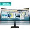 Hewlett Packard (HP) RENEW Sidabrinis HP P34hc G4 Curved Charging Monitorius - 34" 3440x1440 WQHD 250-nit 100Hz AG, Curved, VA, USB-C(65W)/HDMI/DisplayPort, 4x USB-A, speakers, height adjustable/tilt, 1 metai (Atnaujinta)