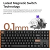 Keychron K8 HE Wireless (K8H-F1) – US išdėstymas – Gateron Magnetic Nebula – Carbon Juodas (Juoda) Magnetinė Belaidė Žaidimų Klaviatūra
