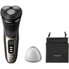Barzdaskutė Elektrinis Skustuvas - Philips S3242/12 rotacinis skustuvas, įkraunamas, plaunamas, 60 minučių veikimo laikas, juodas, auksinis