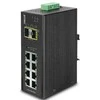 Šakotuvas Planet IP30 Industrial 8* 1000TP + 2* 100/1000F SFP visiškai valdomas Ethernet jungiklis (nuo -40 iki 75 laipsnių C)