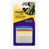 Indeksai 3M, Post-it, 50.8x38mm, spalvoti, plastikiniai, lenkti, kartotekiniams vokams (4x6) 0718-0