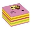 3M Lipnūs lapeliai Post-it Ledinukai kubas, 76 x 76 mm, 450 lapelių, neoninių melsvų spalvų derinys