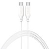 4Smarts USB-C/USB-C silikoninis kabelis High Flex 60W 1,5m., baltas