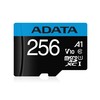 Atminties kortelė ADATA 256GB Premier Micro SDHC, R/W iki 100/25 MB/s, su adapteriu