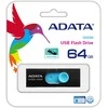 ADATA | USB Flash Drive | UV220 | 64 GB | USB 2.0 | Juodas/Mėlyna