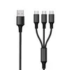 2GO 3 viename USB Ladekabel kabelis – juodas – 150 cm, skirtas USB Type-C