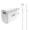 Įkroviklis 2GO Įkroviklis su kablem Lightning - balta 10,5W 1x USB-A